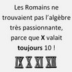 Les Romains et l'algèbre